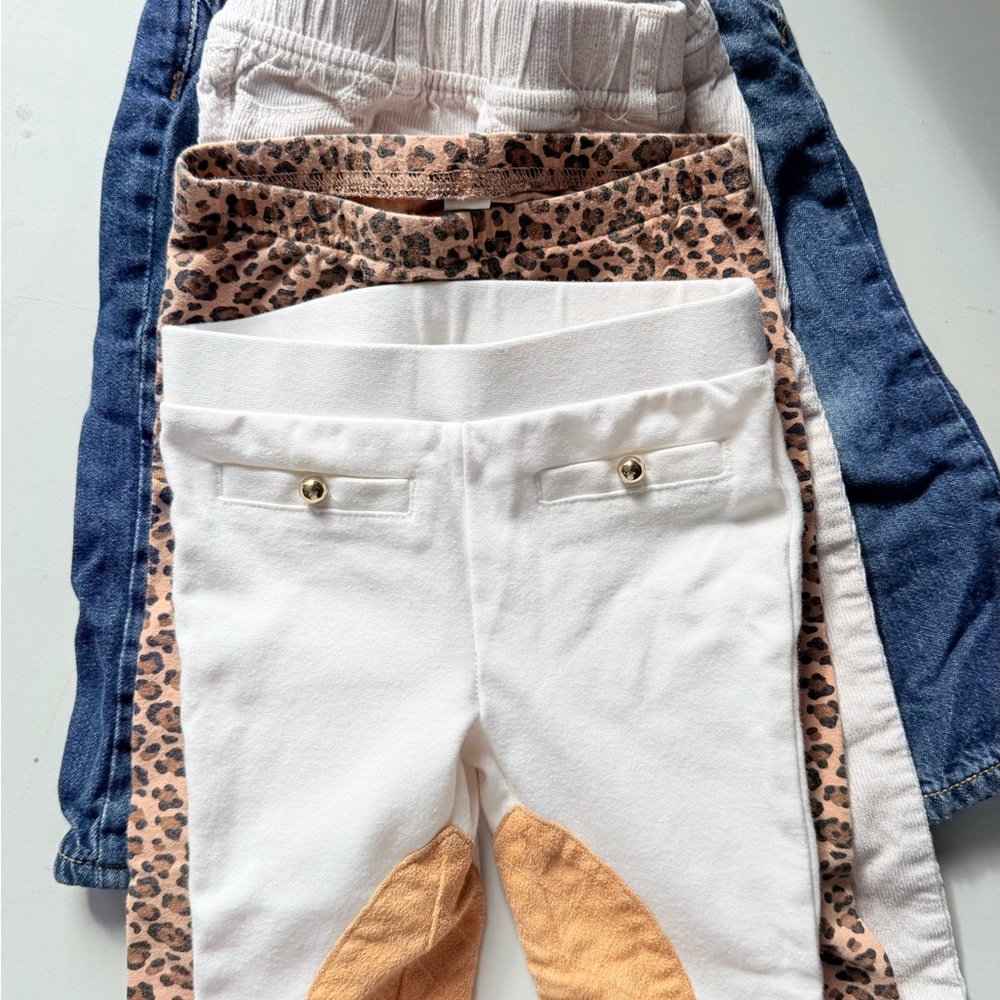 GAP Kids Leggings Set - White, Blue, Leopard Print
